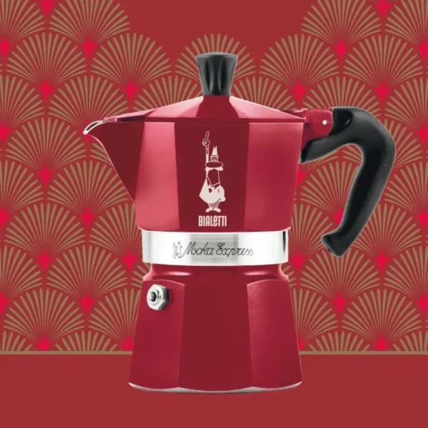 Bialetti 3 cup Moka Express Red Decò Glamour Limited Edition Quists Coffee Quists Coffee