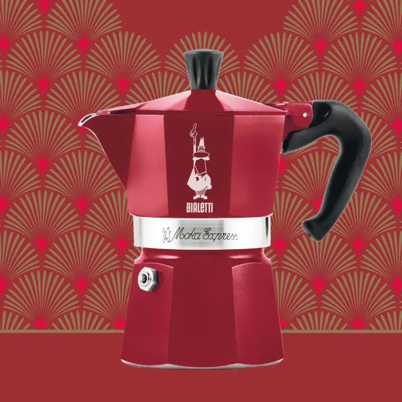 Bialetti 3 cup Moka Express Red Decò Glamour - Limited Edition