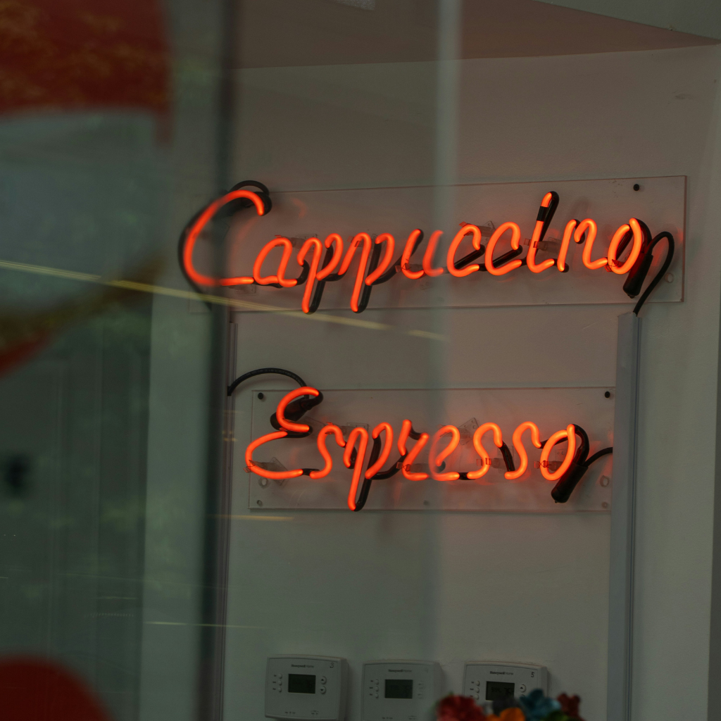 Expensive coffee neon sign